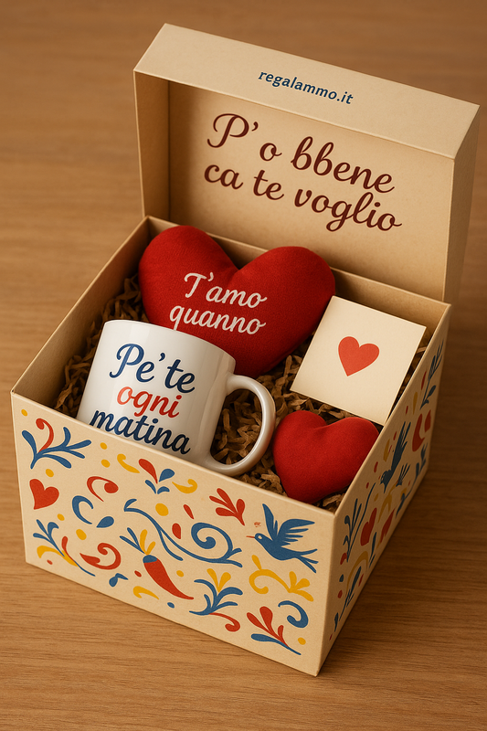 Box regalo "P'o bbene ca te voglio"